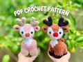 Standing Reindeer Crochet Pattern (christmas reindeer pattern, christmas crochet pattern, amigurumi reindeer, deer crochet pattern)