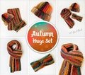 CROCHET PATTERN | Autumn Hugs Set | Super Easy Ribbed Beanie, Scarf and Twisted Headband Pattern | Baby, Child, Adult Sizes | PDF Download
