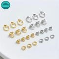18K Real Gold Plated Pig Nose Closed Ring Connector,With 2 hole Ring,Bracelet End Connector,Bracelet end Closure,jewelry Making Connector