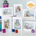 Arctic Animals Cross Stitch Pattern PDF Chart Instant Download, Set of 6 Cute Christmas Cards, The World of Cross Stitching, by Durene Jones