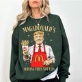 Serving Fries Not Lies Trump PNG, MagaDonald's, Funny Trump Fast Food png, Fries png, Election 2024, Republican, Trump working at Mac,
