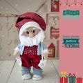 Low Sew Christmas gnome pattern PDF, DIY Santa doll tutorial, Holiday toy 12 inches tall, Digital Sewing Guide in English, DIY Christmas toy
