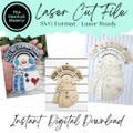 Bless my Snowman Heart Ornament  & Door Hanger File SVG | Laser Cut File | Santa SVG | Christmas Wreath Attachment Svg | Christmas SVG