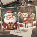 35 Winter Junk Journal Kit | Christmas Printable Pages | Ephemera | Digital Download | Scrapbook Paper | Crafts | Cozy Winter | Reindeer