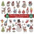 Christmas Embroidery Designs, Christmas Tree Elements, Christmas Botanical, Winter Snowman Machine Embroidery Files,7 Sizes,Instant Download