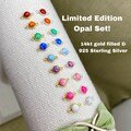 Set of 18 x Colorful Opal 14kt Gold Filled & Sterling Silver Synthetic Opal CONNECTORS 4mm - Bulk Permanent Jewelry Starter Ket - USA S4