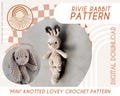 MINI Rivie Rabbit Knotted Lovey ? Crochet Bunny Rabbit PATTERN