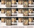 Bundle of 6 Christmas Decor Lantern Night Light Decoration Centerpiece SVG | Table Lampshade & Candle Holder Digital Download, Candleholder