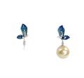 1 pair S925 solid sterling silver beutterfly earring setting, wholesale stud earring mounting for pearl or gemstone, earring blank