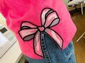 Classic Bow Applique with shadows machine embroidery designs wide ribbon Girly Bow from 5 to 8 inches sweatshirt seam side bow Heirloom