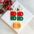 HO latter clay cutter | Christmas clay cutter cutters Polymer clay cutters Winter clay cutters Embossed clay cutters holiday