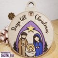 Nativity Countdown SVG, Christmas Countdown File, Days Until Christmas Countdown Calendar SVG, Christmas Joy Countdown,  Advent Calendar SVG