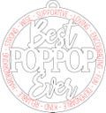 Best Poppop Ever Ornament svg, Car Charm svg, Grandpa svg, Grandparent Gift - Glowforge svg - Laser cut file tested on Glowforge