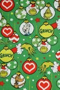 Grinch Fabric, The Grinch Holiday Ornaments on Green by Robert Kaufman Licensed Novelty Cotton Fabric How the Grinch Stole Christmas