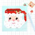 Santa Claus Mug Quilt Block Pattern PDF Retro Holiday - Instructions for 6 inch, 9 inch, 12 inch, 18 inch, 24 inch Finished Blocks