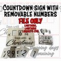 Countdown Sign with removable numbers (FILE ONLY)