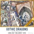Gothic Dragons DELUXE Junk Journal Kit, Dragon Crafting Printables Dragon Embellishments Dragon Printable Dragon Paper Junk Journal 003552