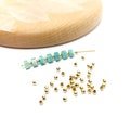 100 gold steel beads 2mm, 304 stainless steel round spacer beads