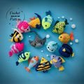 Fish Crochet Patterns PDF. Set: 14 in 1 Pattern. Ocean Animals Pattern. DIY Stingray Amigurumi. Fish Baby Mobile. US Pattern Tutorial