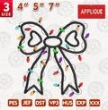 Christmas Bow Embroidery Design, Side Bow Appliqu? Sweatshirt Embroidery Design , Christmas Gift For Her, Bow Appliqu?, Instant Download