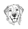 Golden Retriever Embroidery 1 - Digital File Download / 3 Sizes / Satin and Double Running Stitch