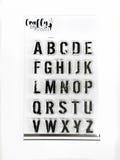 Crafty by Toni Grungy Alphabet A6 Stamp Set CBT0014