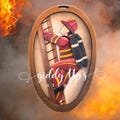 Firefighter Ornament SVG File | Fireman SVG Laser Cut File | SVG Ornament Files | GiddyUpsStudio | Service Worker Glowforge svg file