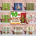 40+ The Grinch Christmas Tumbler Wrap Bundle, Grinch Christmas Designs, 20oz Skinny Tumbler Wrap, PNG Sublimation Digital, Instant Download