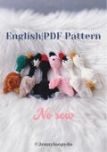 Crochet Duck Canada goose Swan Flamingo no sew: The Mini Birdies Crochet Pattern |PDF pattern|English