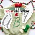 DIY Embroidered Christmas Sweater Kit, Stick and Stitch Hand Embroidery Patterns, Personalized Embroidered Knit Sweater, Holiday Craft Kit