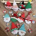 10 in 1 Christmas gnomes crochet pattern Christmas ornaments for holiday decor and small unique Xmas gift Christmas garland PDF English