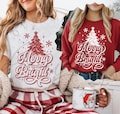 Merry And Bright SVG PNG, Christmas SVG Png, Sublimation Designs Downloads, Holiday Svg, Winter Svg, Funny Christmas Shirt Svg design