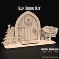 Christmas Elf Door Craft Kit Laser Cutting Files - Elf Fairy Door Craft Kits For Kids - Merry Christmas SVG Files XTool, Lightburn etc #194