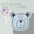 Bear Reflective Label Reflector