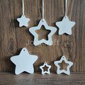 Christmas Star Silicone Mold, Set of 6, Casting Mold Star, Hanging opening Star, Christmas Tag, Pendant, Keychain, Gift, Party Favor
