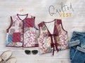 Quilted Vest Sewing Pattern | Ties Front Vest Pattern | Open Front Top | Winter Waistcoat | Easy Top Pattern | Beginner Sewer Project |  #32