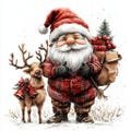12 Festive Gnome Clipart, Christmas Gnome Clipart, Printable Watercolor, High-Quality JPGs, Papercraft Junk Journal, Digital Craft