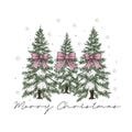 Christmas Tree embroidery design, Coquette Bow embroidery machine file, 3 sizes, Instant download