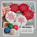 NEW / Pattern for Hand embroidered big Snowflakes on Felt Christmas Bauble ornaments PDF Tutorial for Hand Sewing / DIGITAL Instant Download