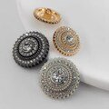 6-10pcs 18-23mm Crystal Rhinestone Metal Buttons, Metal Shank Round Buttons, Buttons for Sewing, Shirt Button, Clothes Buttons