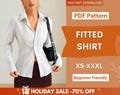 Fitted Shirt Pattern for Women, Shirt Sewing Pattern, Button Up Shirt Pattern, Sewing Patterns, Sewing patterns for Women, Blouse Pattern
