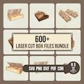 Laser Cut Files Box Bundle, 600+ Designs, Svg, Png, Dxf, Pdf, Cdr