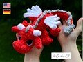 dragon crochet pattern, pdf download english and german, Linus the dragon, crochet little dragon, amigurumi fantasy toy pattern, plushie