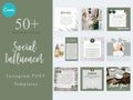 50+ Social Influencer Instagram POST Templates (Canva)