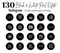 130 Real Estate Instagram Highlight Covers, Black and white Real Estate Covers, Realtor Social Media Highlights , Real Estate Marketing