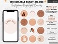 Editable Canva Boho Instagram Story Highlight Icons,Minimalist Instagram Highlight Covers,Abstract Boho Line Art Boho Clipart,Aesthetic Boho
