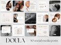 50 Doula Social Media Posts Templates, PostPartum Midwife Doula Content Idea, Pregnancy Marketing, Facebook Instagram Post Birth (ENGLISH)