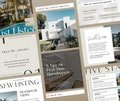 250 Luxury Real Estate Instagram Templates | Real Estate Social Media Templates Posts Canva, Realtor Marketing, Real Estate Agent IG Content