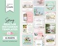 15 Spring Realtor Instagram Posts | Real Estate Social Media Templates | Real Estate Spring Marketing | Instagram Post Template | Canva