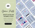 20 Viral Game Instagram Posts, Social Media Challenge Templates, Instagram Marketing, Fun Game Posts, Canva Templates, Canva Game Posts